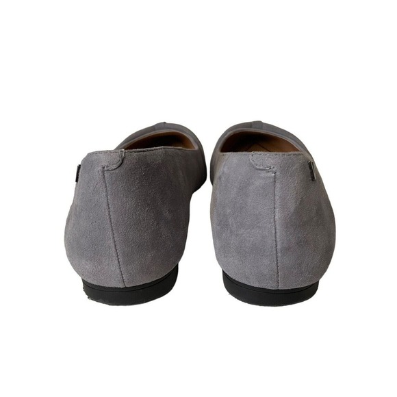 Vionic Gramercy Ballet Flat Size 7 Pointed Gray Suede Bow Slip On Shoes - Picture 4 of 7